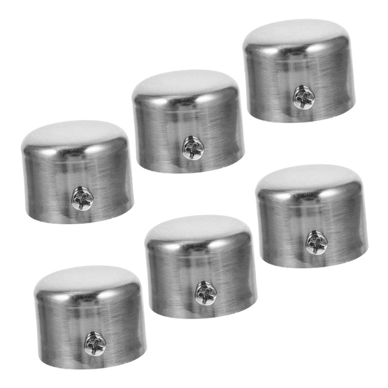 OSOLADY 6Pcs Metal Curtain Rod End Caps Curtain for Home Hotel Decor Easy to Install Design Versatile Use with Roman Rods
