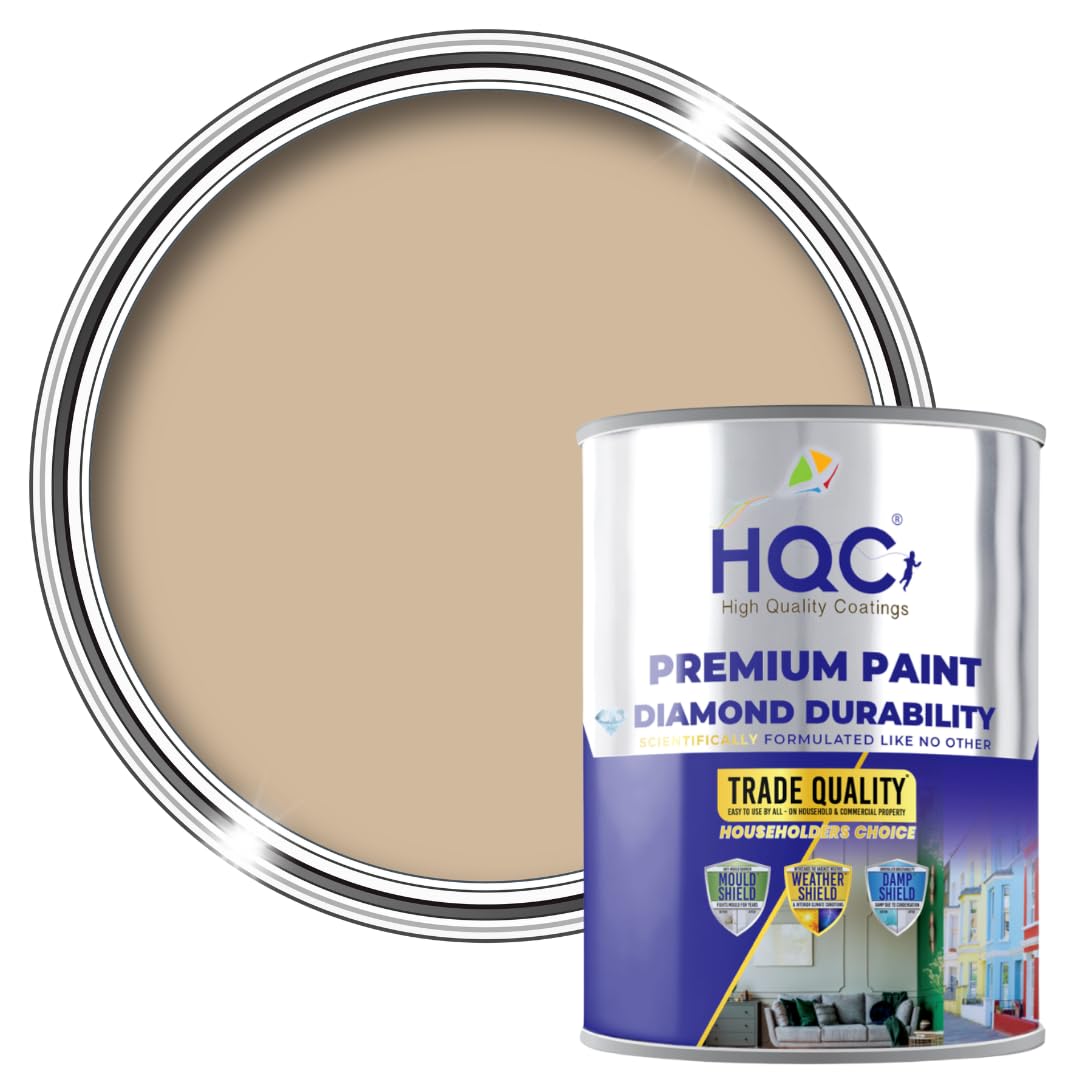 HQC Kitchen & Bathroom Paint - Sandstone - 1L - Mould & Bacteria Protection