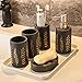 5 Piece Vintage Bathroom Toiletries Set Handmade Ceramic
