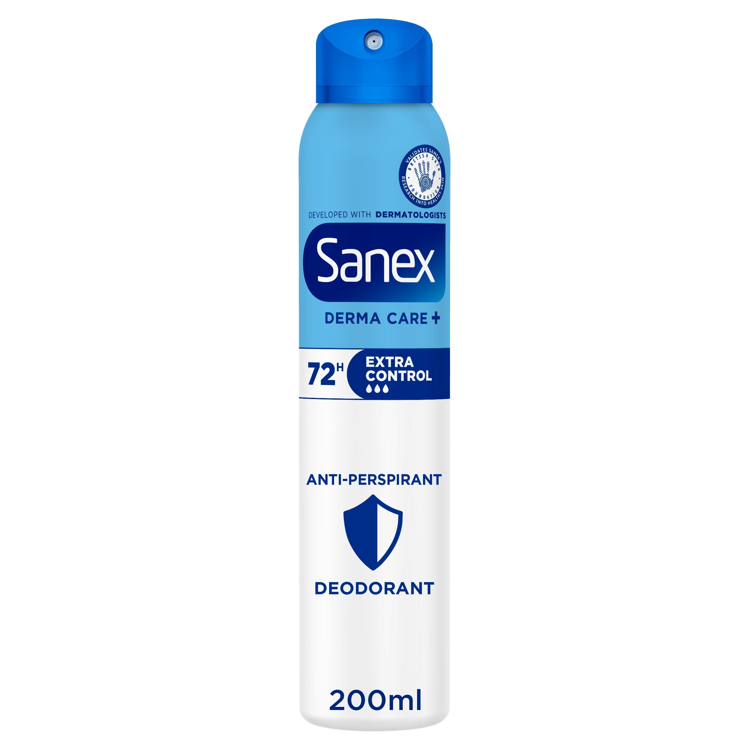Sanex Dermo Extra Control Antiperspirant Deodorant Spray 200ml | with antibacterial zinc oxide | up to 48hour sweat and odour protection | restores skin’s natural pH | dermatologically tested