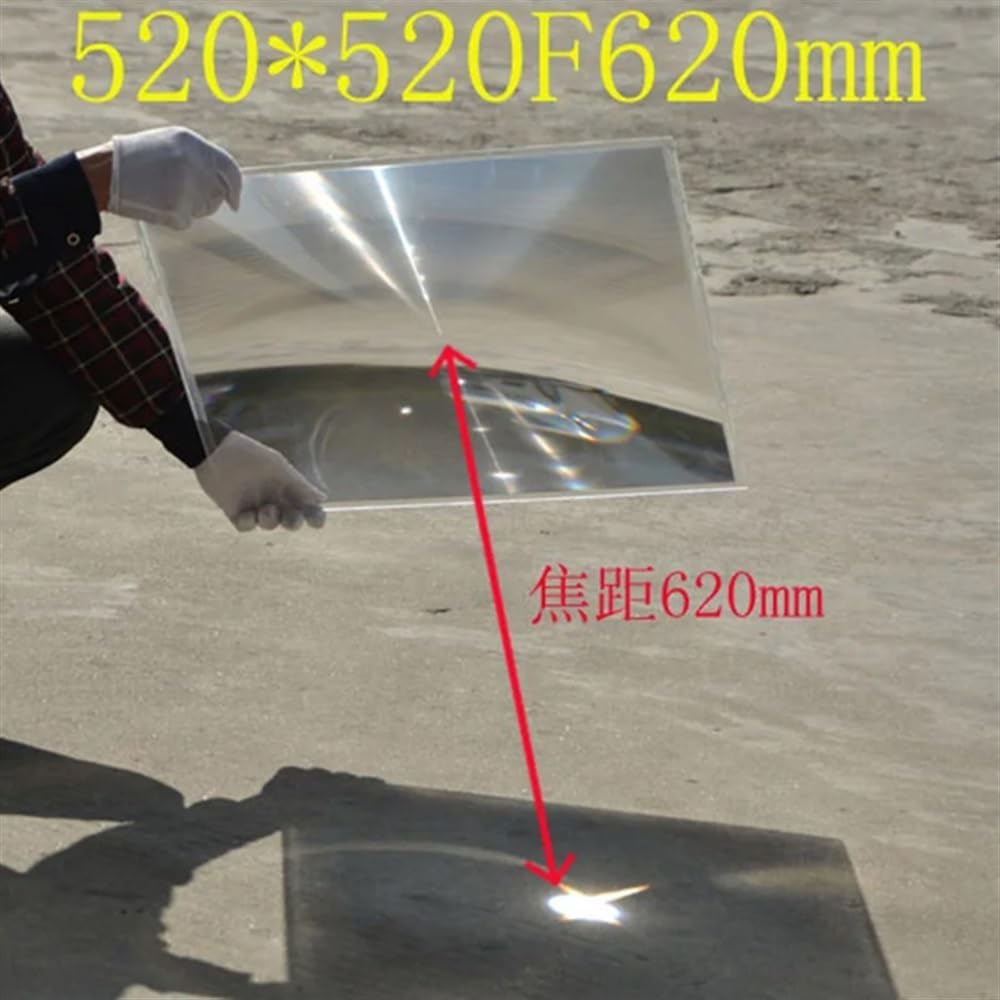 Pryzmaty i kalejdoskopy 1 szt. 500 mm 520 mm duże okrągłe plastikowe soczewki fresnela z energią słoneczną skraplacz słoneczny lenty nauka klasa zestawy optyki (rozmiar: okrągły 500 x 500F500)