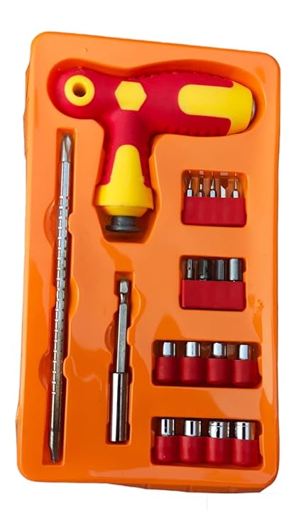 Gadariya King 21pcs T socket Spanner Hand Tools Combination Screwdriver Set