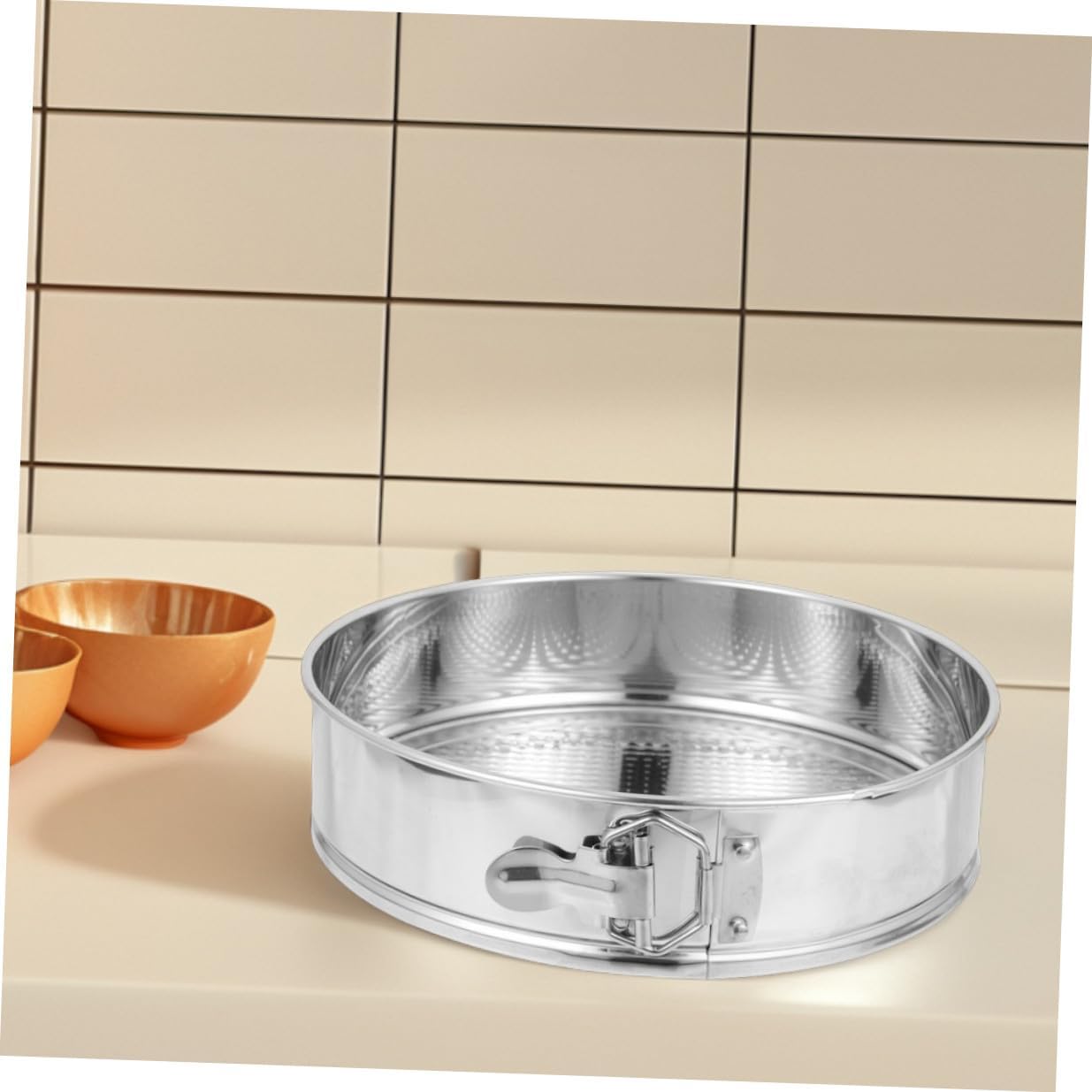 Stainless Steel 9-inch Springform Cake Pan with Removable Bottom, Leakproof Cheesecake Mold for Baking, DIY Kitchen Bakeware Tray for Home Bakers