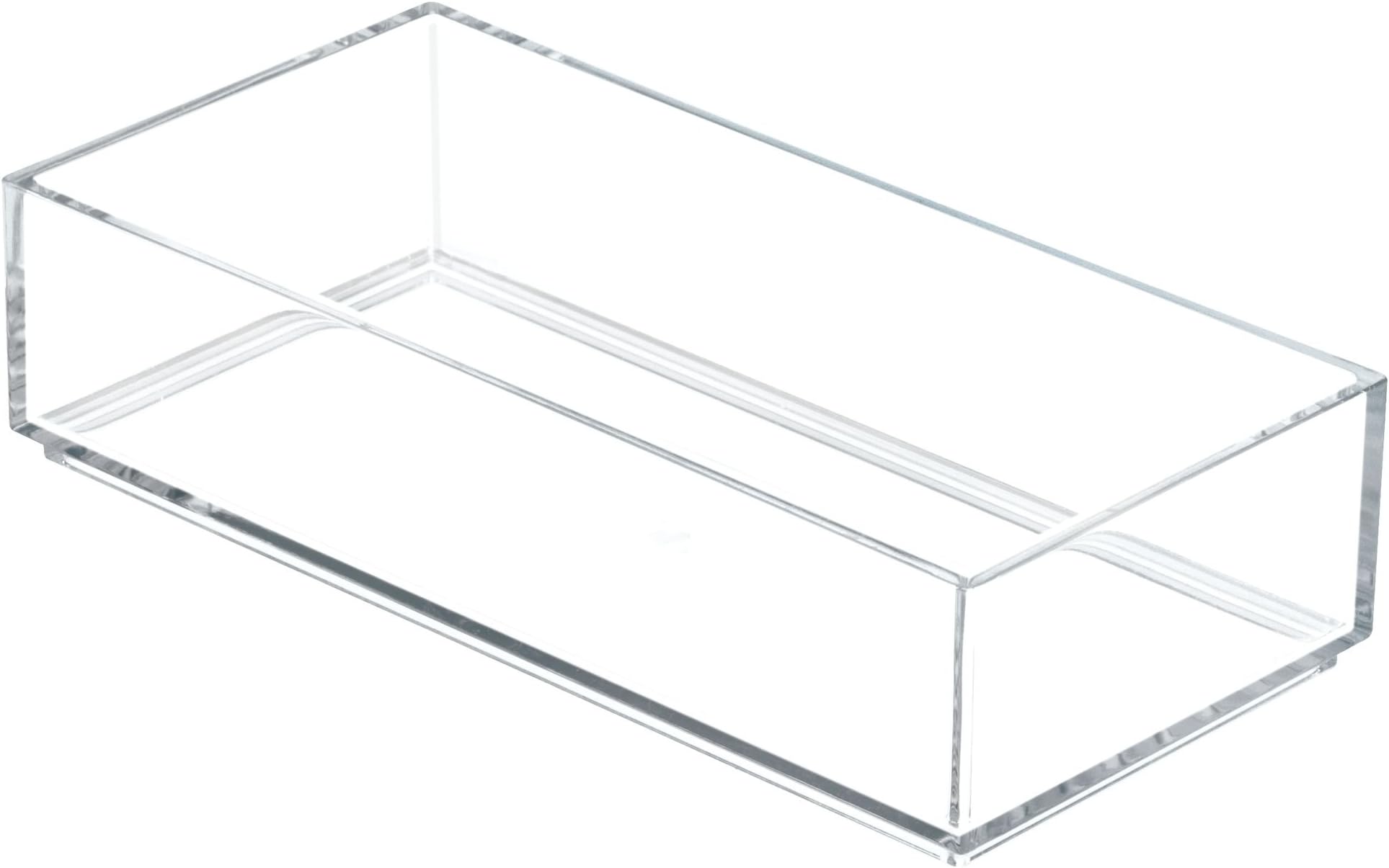 Idesign Clarity Drawer Organizer, Kitchen And Bathroom Organization Silverware, Spatulas, Gadgets, 4 X 8 2 Inches - Clear