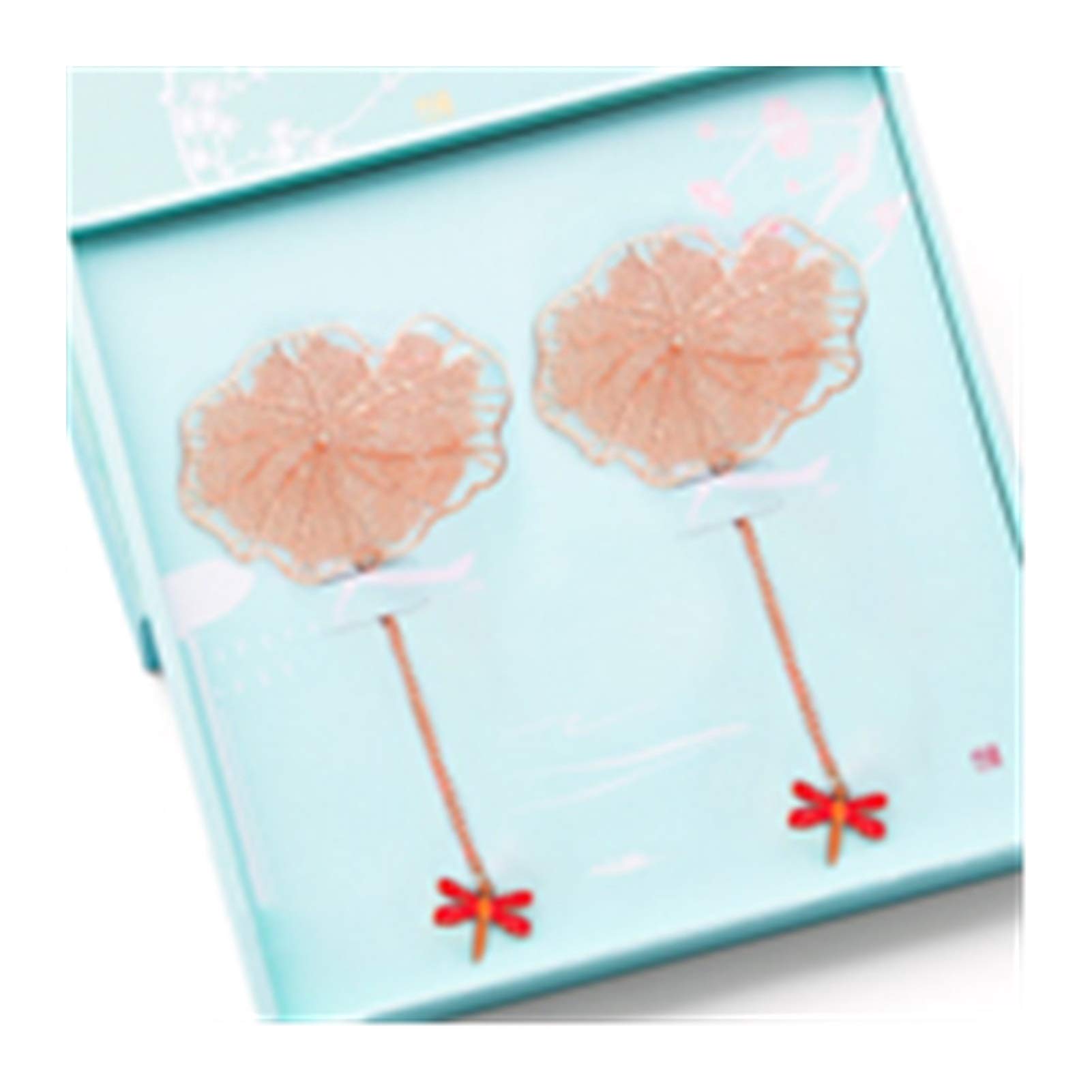 signets 2 PCS Métal Lotus Feuw Bookmarks Exquis Créativité Signet Marqueur de livre classique avec Tassel Perfect Cadeaux pour lecteurs et enfants marque-page