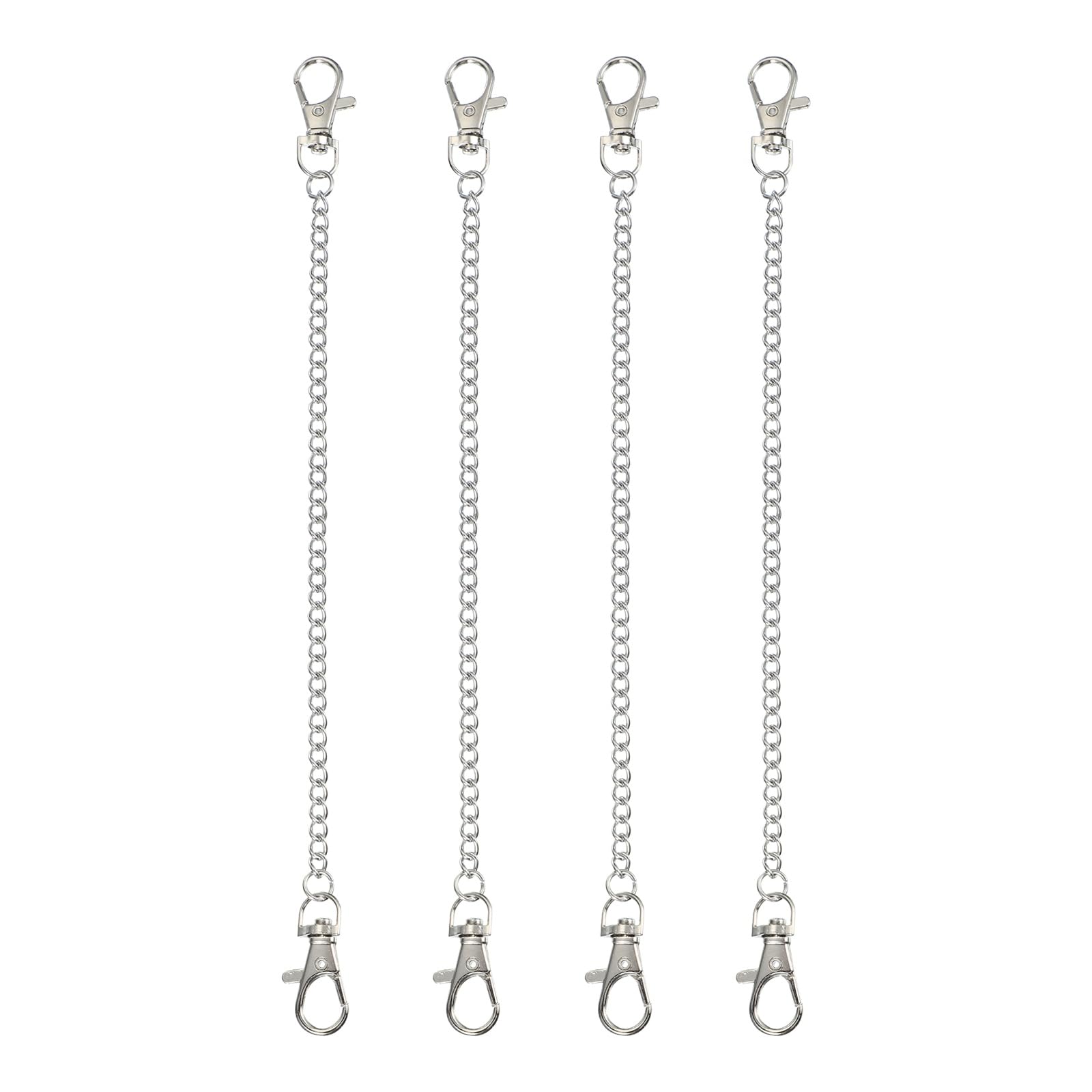 PATIKIL 4Pcs Hanging Chains with Clasp, 25cm Plant Hangers for Bird Feeders Planters Lanterns Wind Chimes Chalkboards and Ornaments, Silver