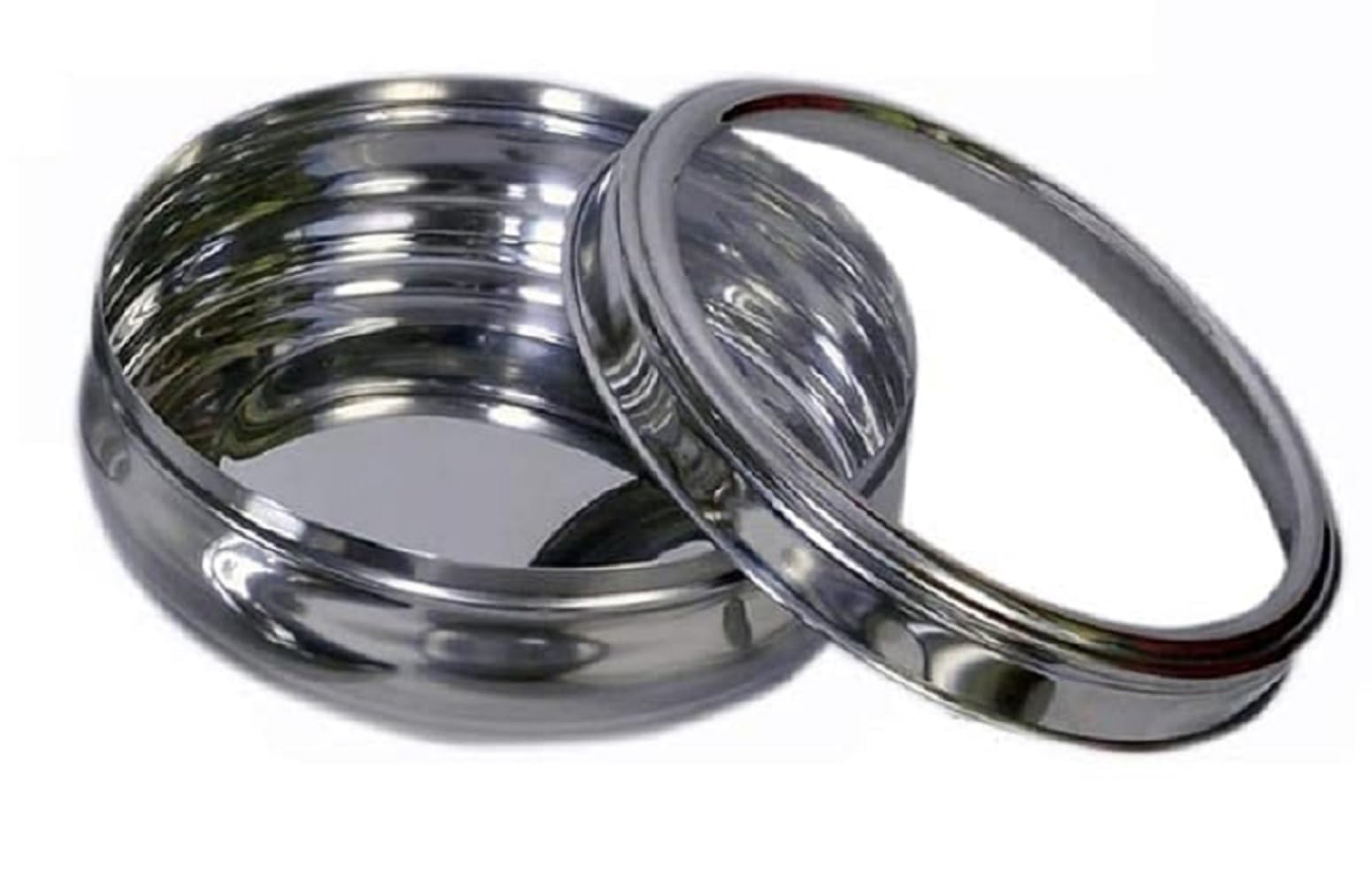 Dynore Stainless Steel Belly Shape Puri Dabba/Flat Canister With See Through Lid- 8 No (B0C37LW7CT) Amazon Price History, Amazon Price Tracker