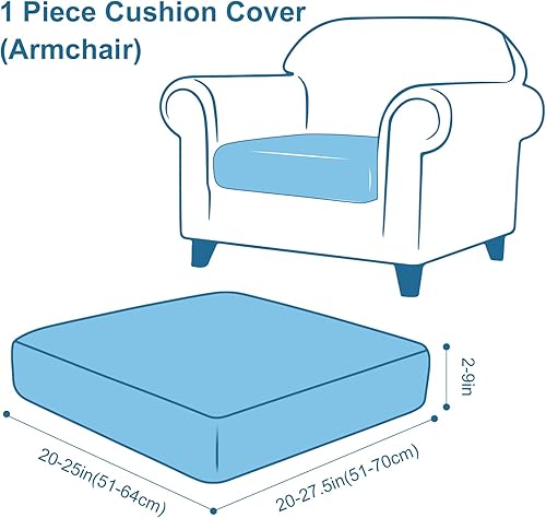 Miniatura 6 de smiry Fundas de cojín para sofá estampadas, fundas elásticas de cojín de repuesto, fundas de cojín antideslizantes para asiento de sofá, fundas de