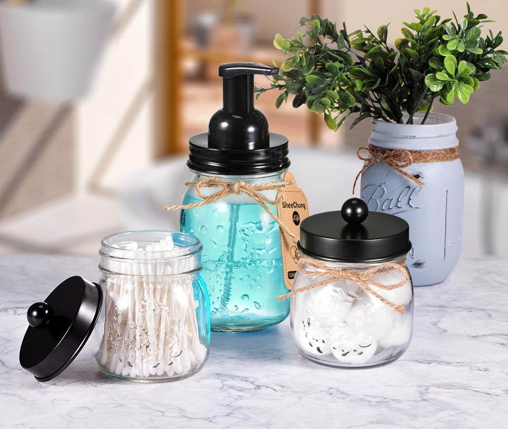 Buy Mason Jar Bathroom Accessories Set Mason Jar Foaming Hand Soap