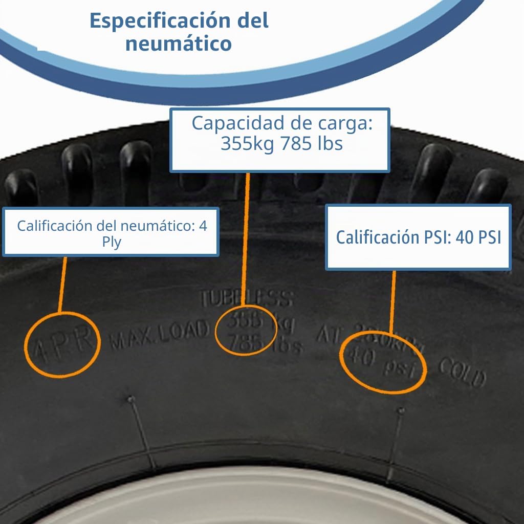 Parnells - Kit de Remolque de Alta Velocidad - 2 Piezas Neumáticos y Ruedas de Remolque, 5.00-10 - Diámetro 508 mm, 130 Km/H, 710 kg - Llantas de Acero de Alta Resistencia, Legal en Carretera