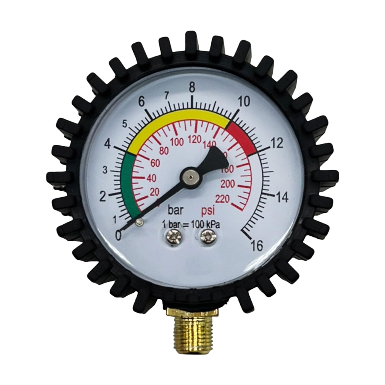 2.5 Inch Pressure Meter M11 220Psi for Various Conditions Tires Pressure Gauge Strong Measurement Tool