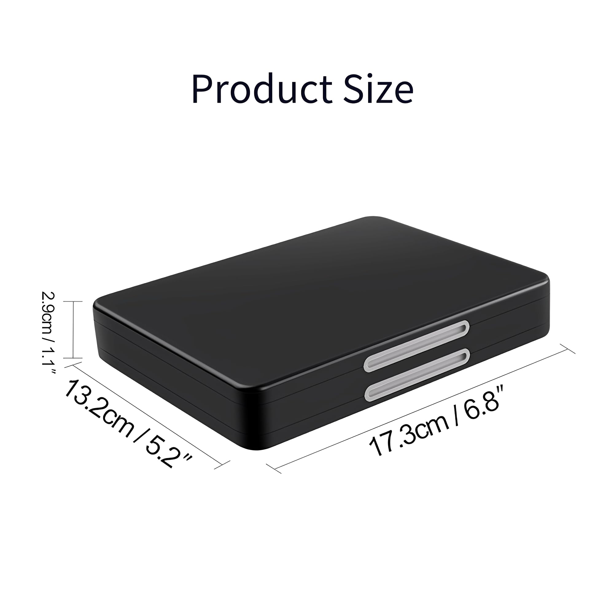 Funda para Tarjetas de Memoria, Resistente al Agua, Antigolpes, Antipolvo, portátil, Capacidad 64 x Tarjetas Micro SD SDHC SDXC + 64 x Tarjetas SD SDHC SDXC, Negro, 17.3 * 13.2 * 2.9cm