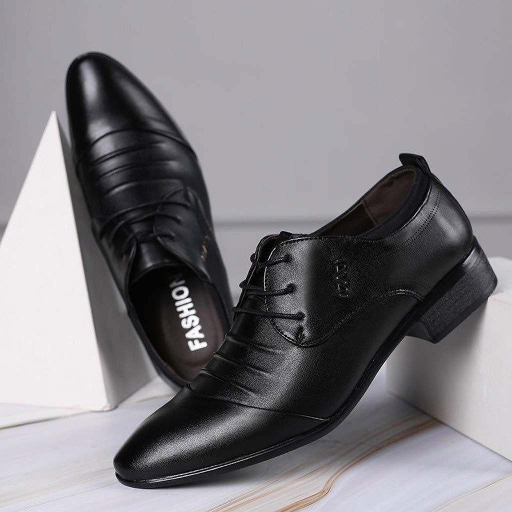 Giacca Cuoco Rossa Scarpe da Uomo in Stile con Lacci in Pelle Vintage Scarpe Casual da Lavoro in Pelle con Punta 30 Anni
