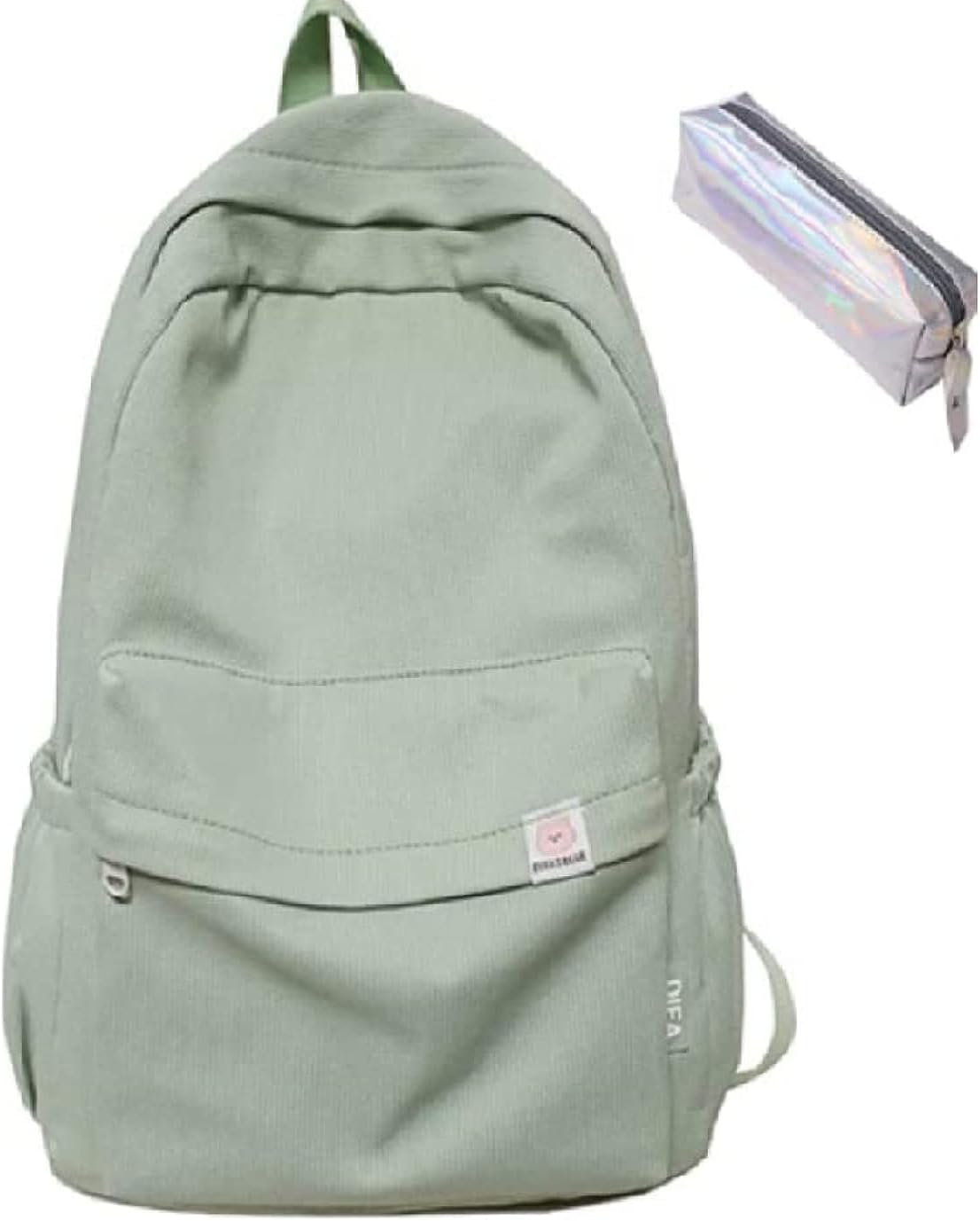 Sage Green Backpack for School,Large-capacity Aesthetic Backpacks,Kawaii Backpack for Teen Girls