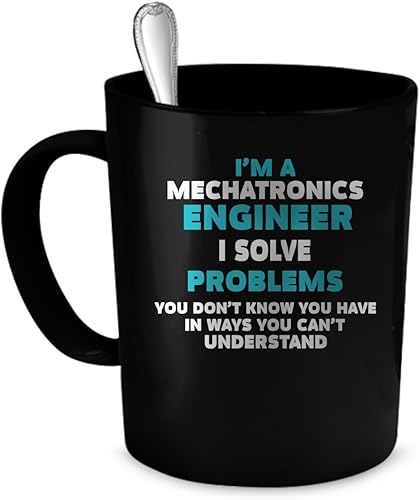 Miniatura 1 de Taza de café Mechatronics Engineer. Regalo de ingeniero mecatrónico 11 oz. negro