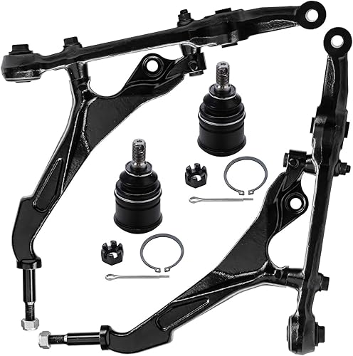 Miniatura 150 de Detroit Axle - Kit de brazos de control delanteros de 4 piezas para Nissan Cube 2009-2014, Nissan Versa 2007-2012 2 brazos de control inferiores con