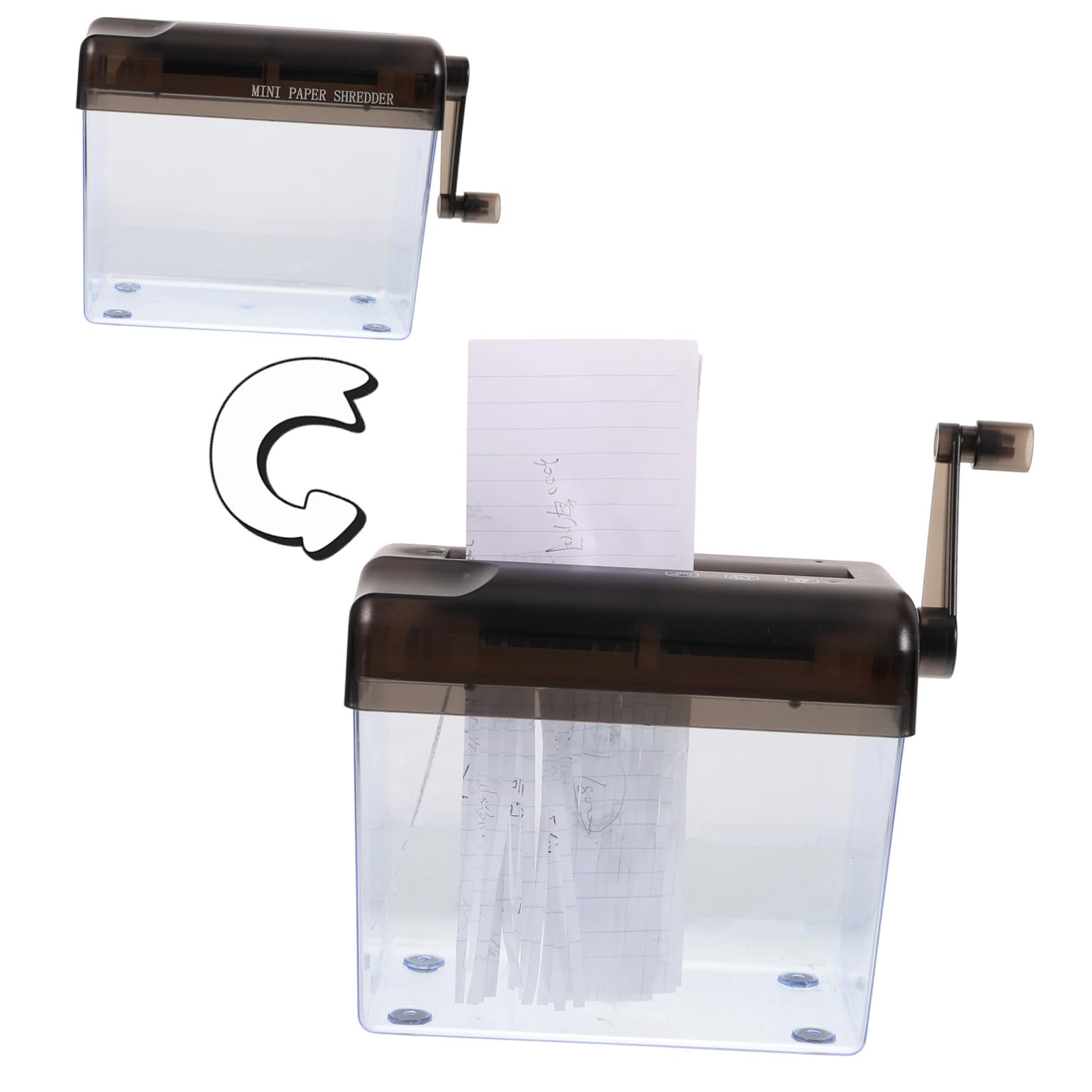 Distruggidocumenti Protezione dei File in ABS Manuale Portatile Design Semplice e Compatto per Ufficio e per Uso Domestico e Professionale