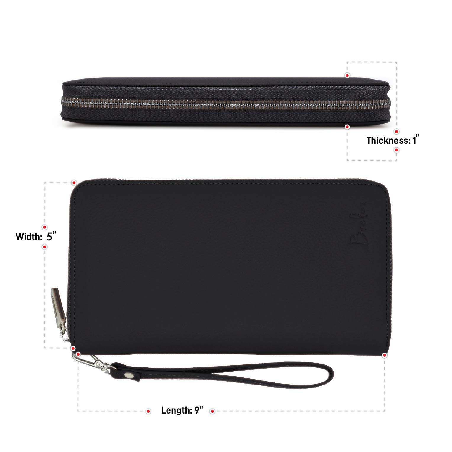 Cartera de viaje, Negro, Talla única, Cartera Rfid