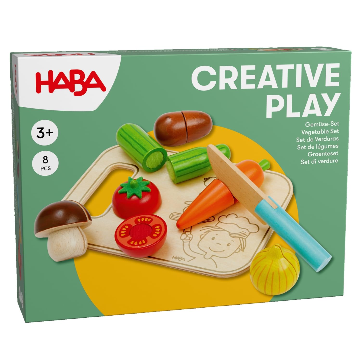 HABA Creative Play Gemüse-Spielset – Holz-Gemüse