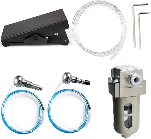 Miniatura 5 de Máquina de grabado de joyería neumática de doble cabezal, 110 V, 60 Hz, máquinas de grabado manual neumáticas de 400-8000 rpm, micrograbador para