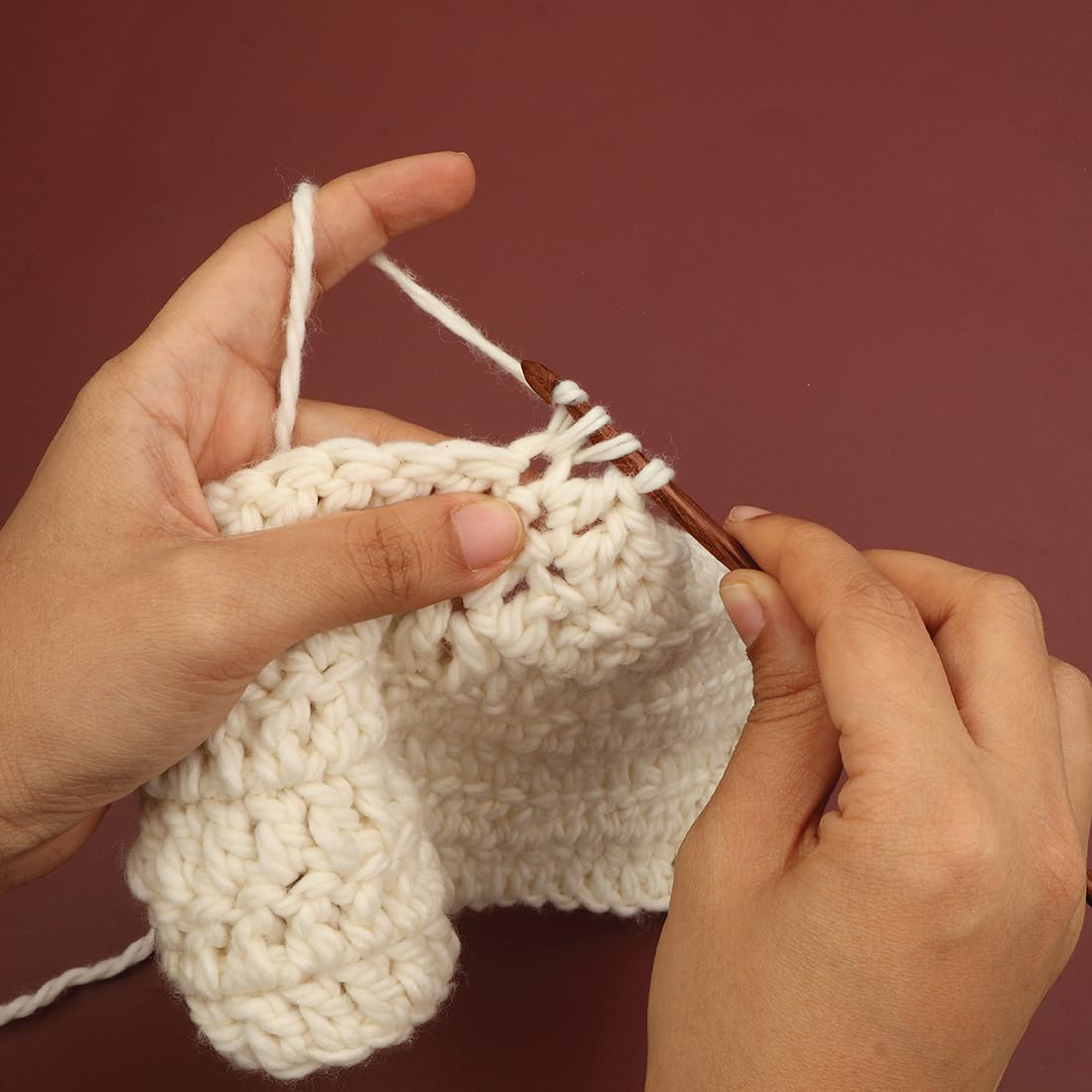 KnitPro Deluxe-Geschenkset – Symfonie Rose Häkelnadeln (3,50–8,00 mm), Rotbraun