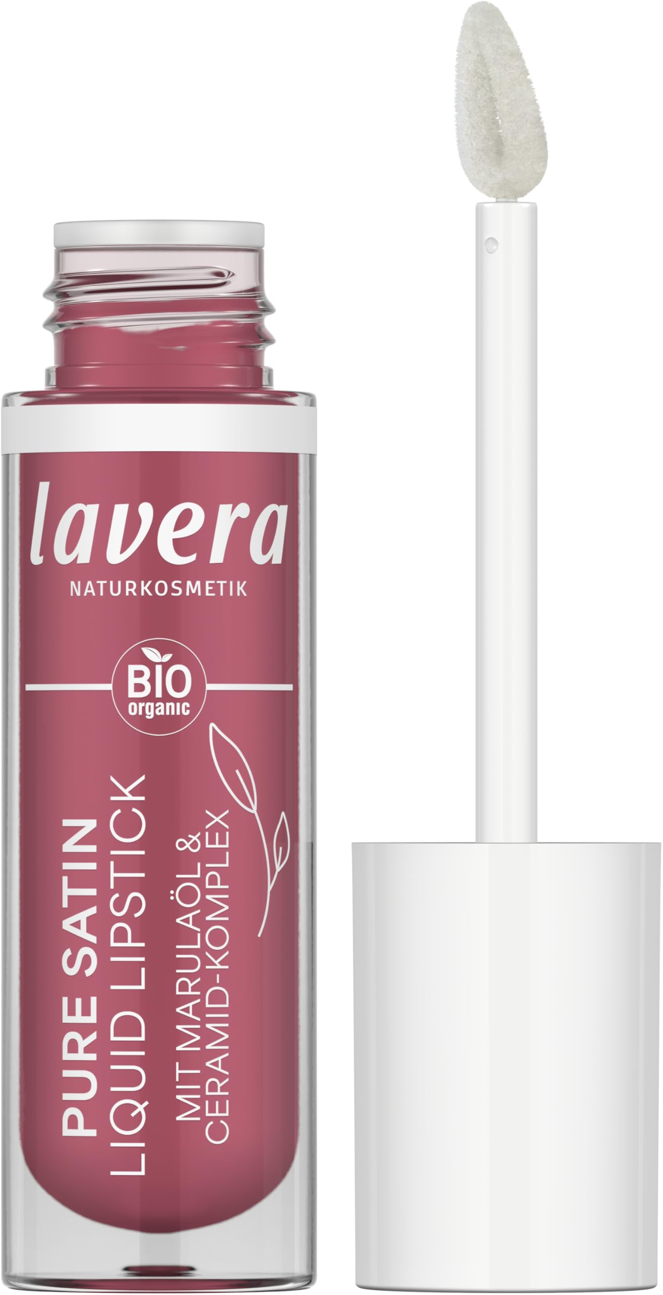 lavera Pure Satin Liquid Lipstick, Wild Mauve 03, intense colour results, nourishing formula, soft, shiny finish - Image 3