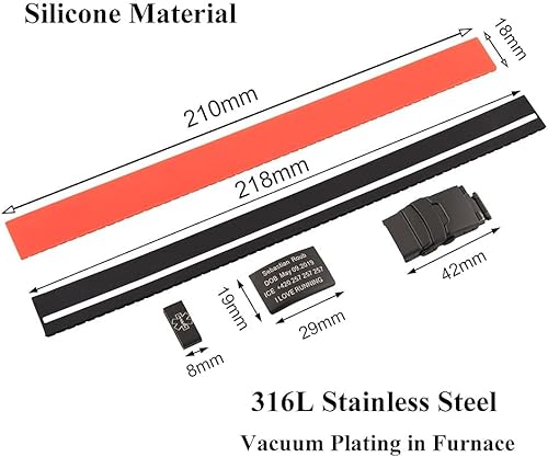 Miniatura 4 de TINGKU Pulsera de identificación médica personalizada Pulseras de alerta médica personalizada Pulsera de silicona de seguridad SOS deportiva para