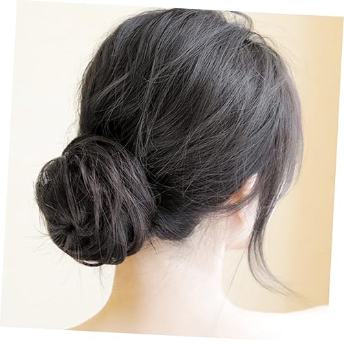 Miniatura 3 de FRCOLOR 4 piezas de peluca de moño de cabello humano cola de caballo para mujeres negras, cola de caballo, fabricante de moños mágicos, moño de pelo