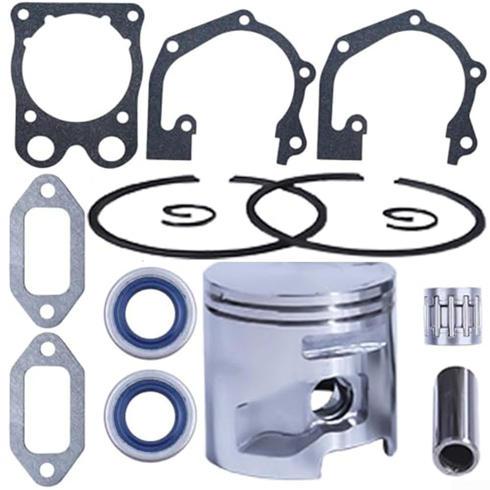 Gdfnmogo Kit de joints de segment de piston 51 mm avec roulement à aiguilles et joints d'huile pour scie à béton Husqvarna K750 K760 K770, remplace 506372401 506 37 24-01 506 37 24-02