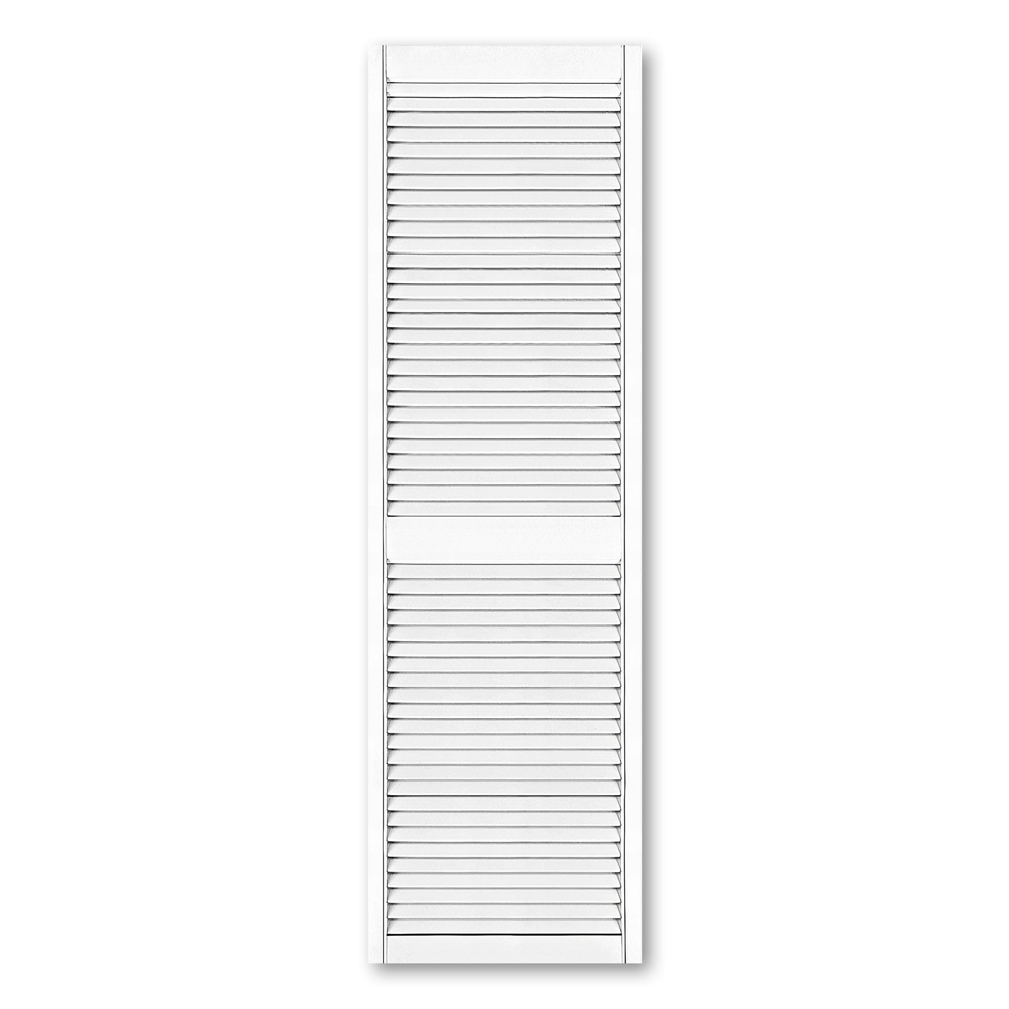 Wooden Louvered Door - Front Cabinet Door - Natural Clear or White - Pine Wood - Cupboard Wardrobe Slatted Doors -D.I.Y (White, 2013x294mm)