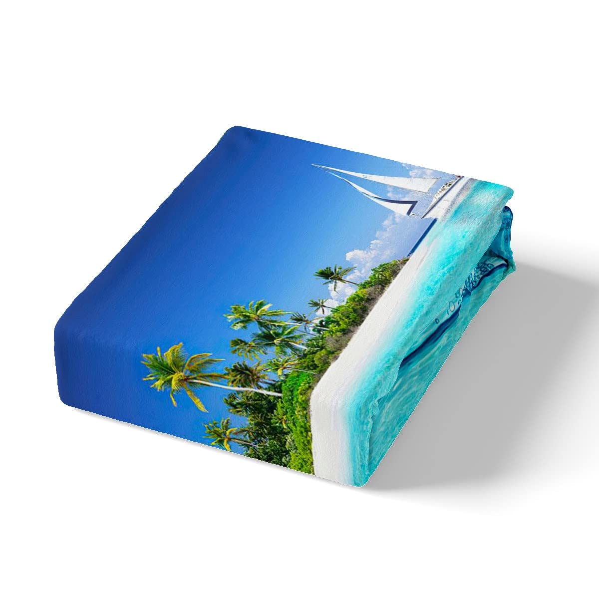 Homewish Underwater World Bedding Set Hawaii Beach Duvet Cover King,Island Mediterranean Comforter Cover Tropical Sealife Bed Sets Nautical Sea Animal Ocean Theme Bedroom Decor for Child Kids - Image 4