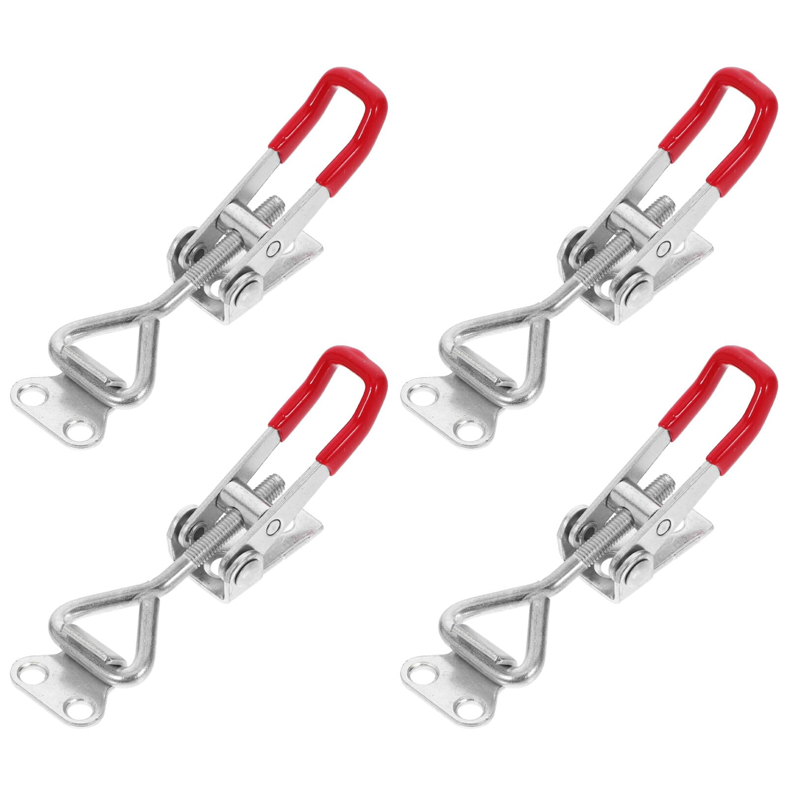 OUNONA 4pcs Pull Latch Clamp Heavy Duty Toggle Clamp Latch 360lbs Capacity Adjustable Toggle Clamp Quick Release Draw Latch for Door Box Case Cabinet Lid