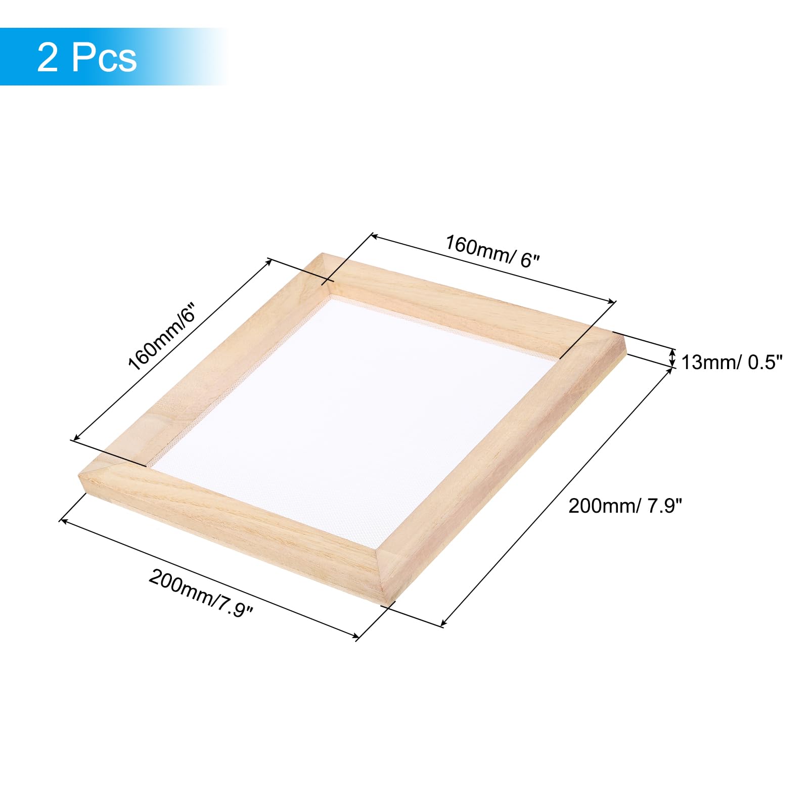 PATIKIL Wooden Paper Making Screen - Image 2