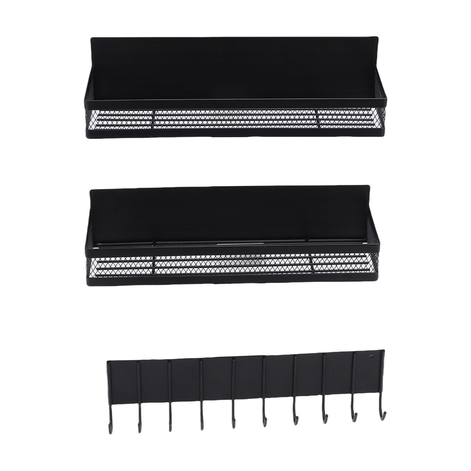 banapoy Estante Magnético para Refrigerador, Organizador de Estante de Almacenamiento de Metal, Estantes Magnéticos de Cocina con 2 Estantes y Gancho para Frigorífico, Microondas, Horno, Lavadora
