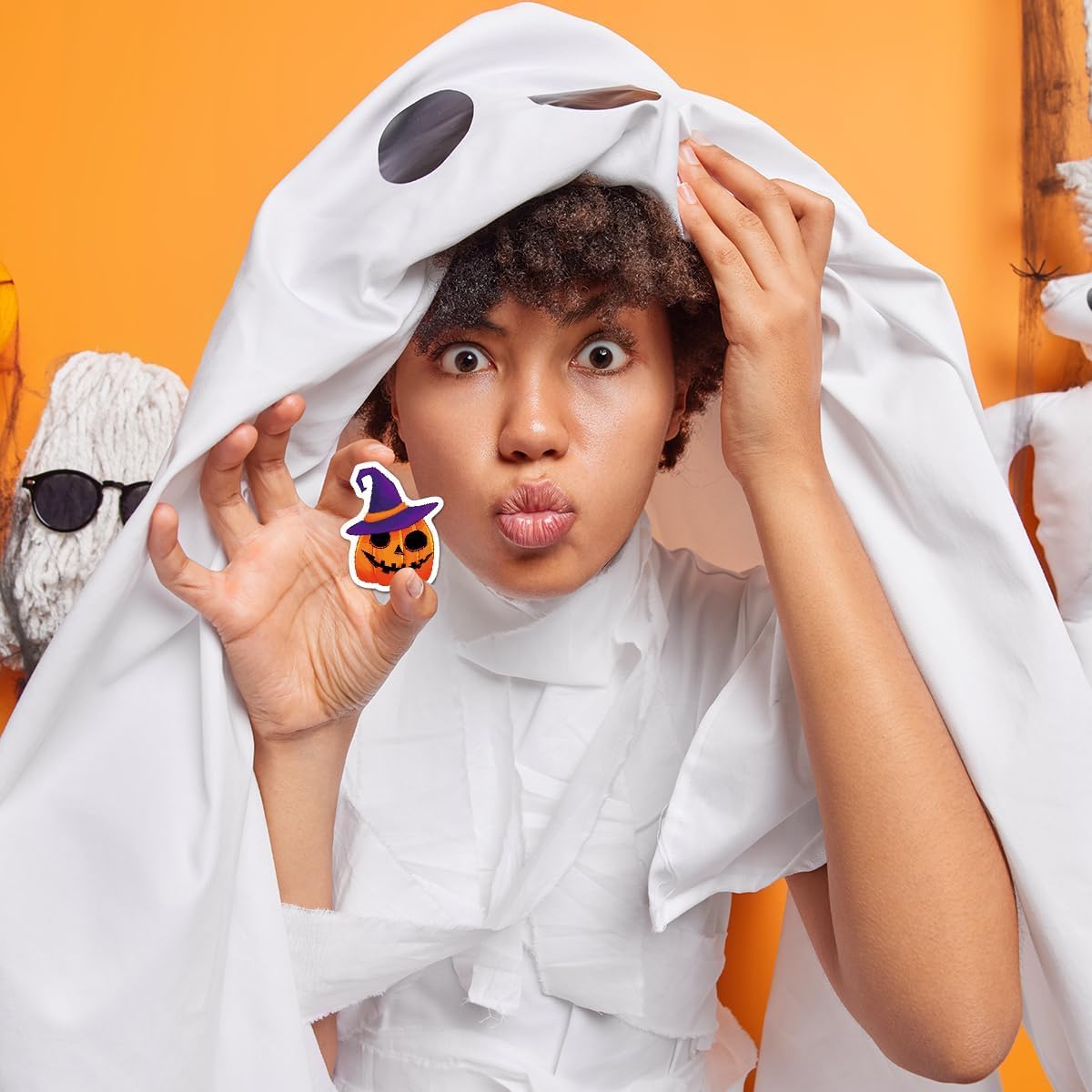 100 Autocollants Halloween Pour Enfants - Stickers Citrouille, Fantômes - Déco Fête & Scrapbooking