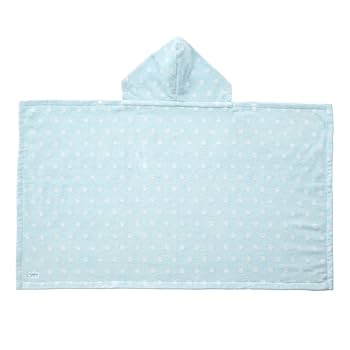 ミキハウス バスポンチョセット ブルー MIKI HOUSE(ミキハウス) 無撚糸バスポンチョセット(ブルー