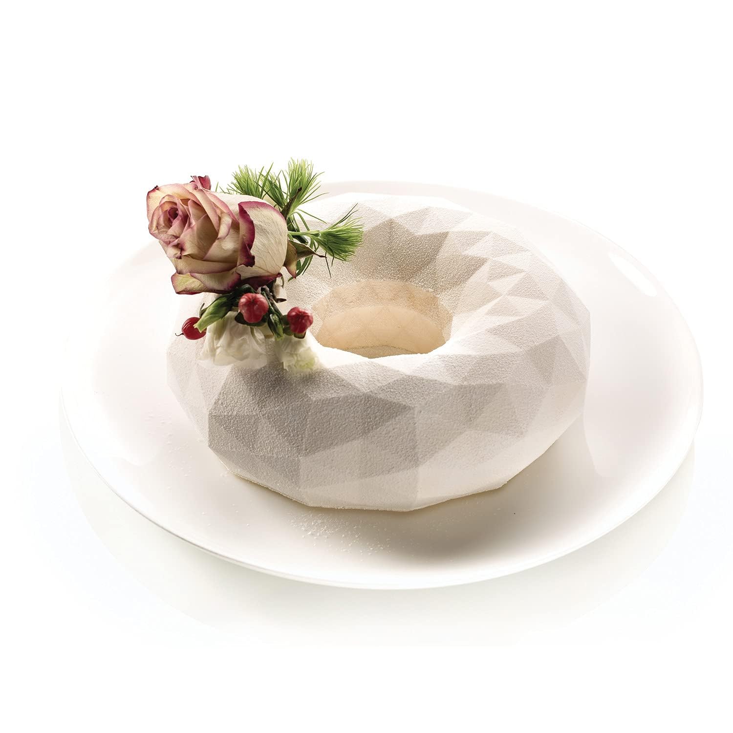 Silikomart | Molde de Silicona para Tarta Moderna GIOIA, Antiadherente, Juego de 3 Moldes para Postres, Diseño 3D, Ø 210 h 70 mm, Volumen 1660 ml, Fabricado en Italia