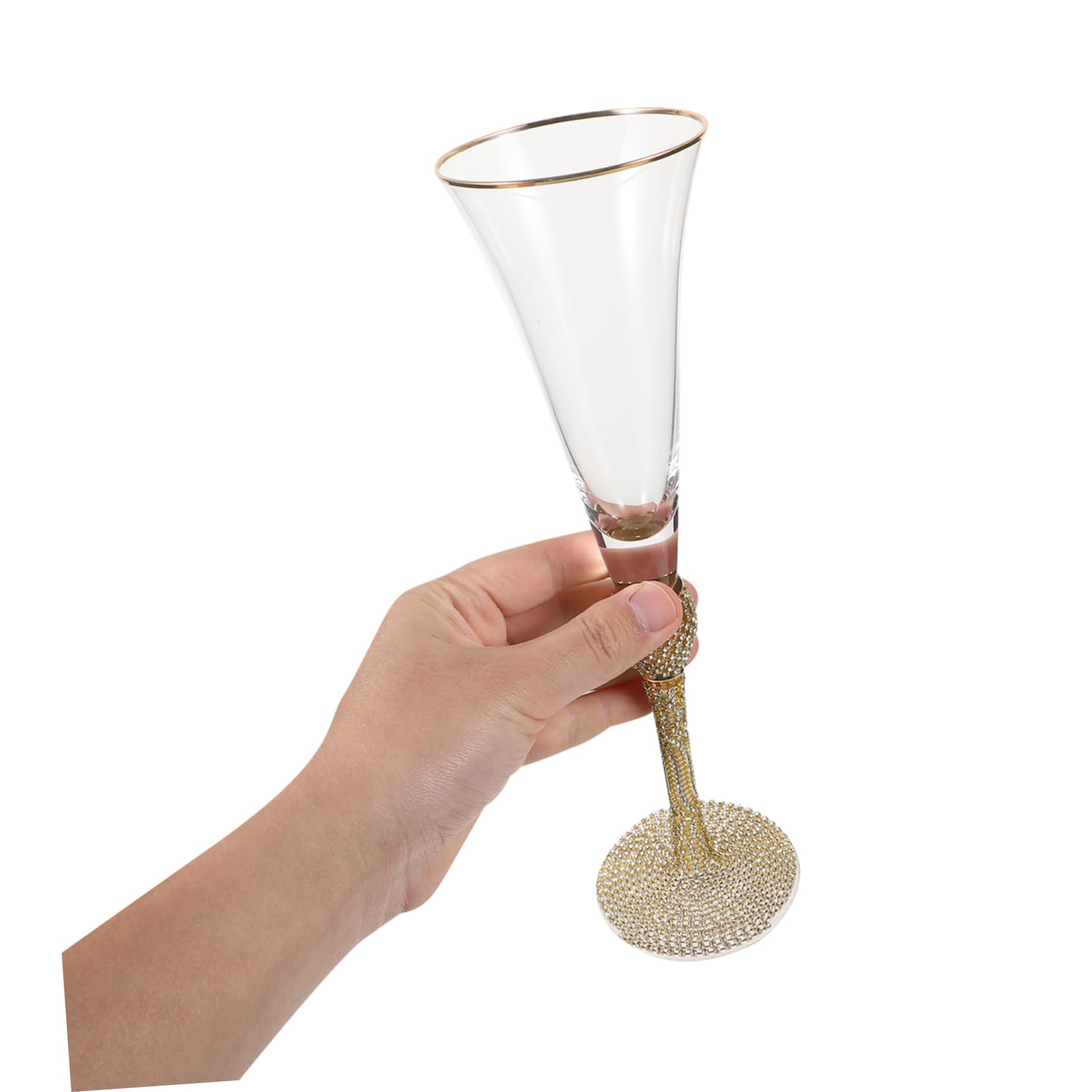 GALPADA Calice Elegante in Vetro, Stile Raffinato per Feste | Flute Alto per Cocktail e Vino, Scelta Pratica da Pulire, Costruzione Durevole per Uso Quotidiano