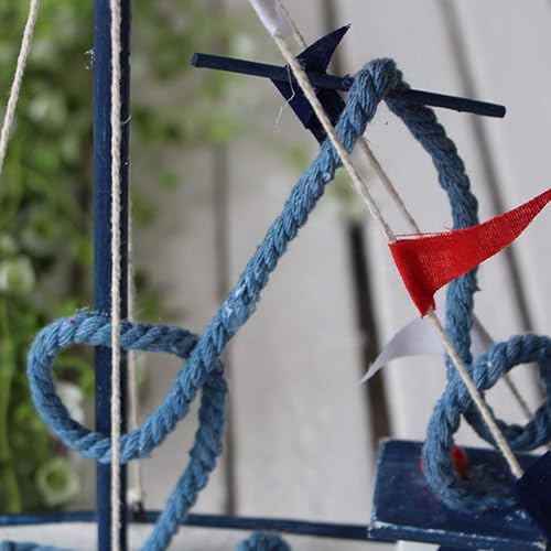 Miniatura 3 de Barco de vela Garneck modelo réplica velero decoración de madera barco náutico artesanal arte decorativo océano acuático marino crucero pantalla