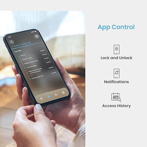 Miniatura 6 de Lockly Secure Pro (última versión 2025), cerradura inteligente con Wi-Fi integrado, cerradura de puerta de huellas dactilares de nueva generación,