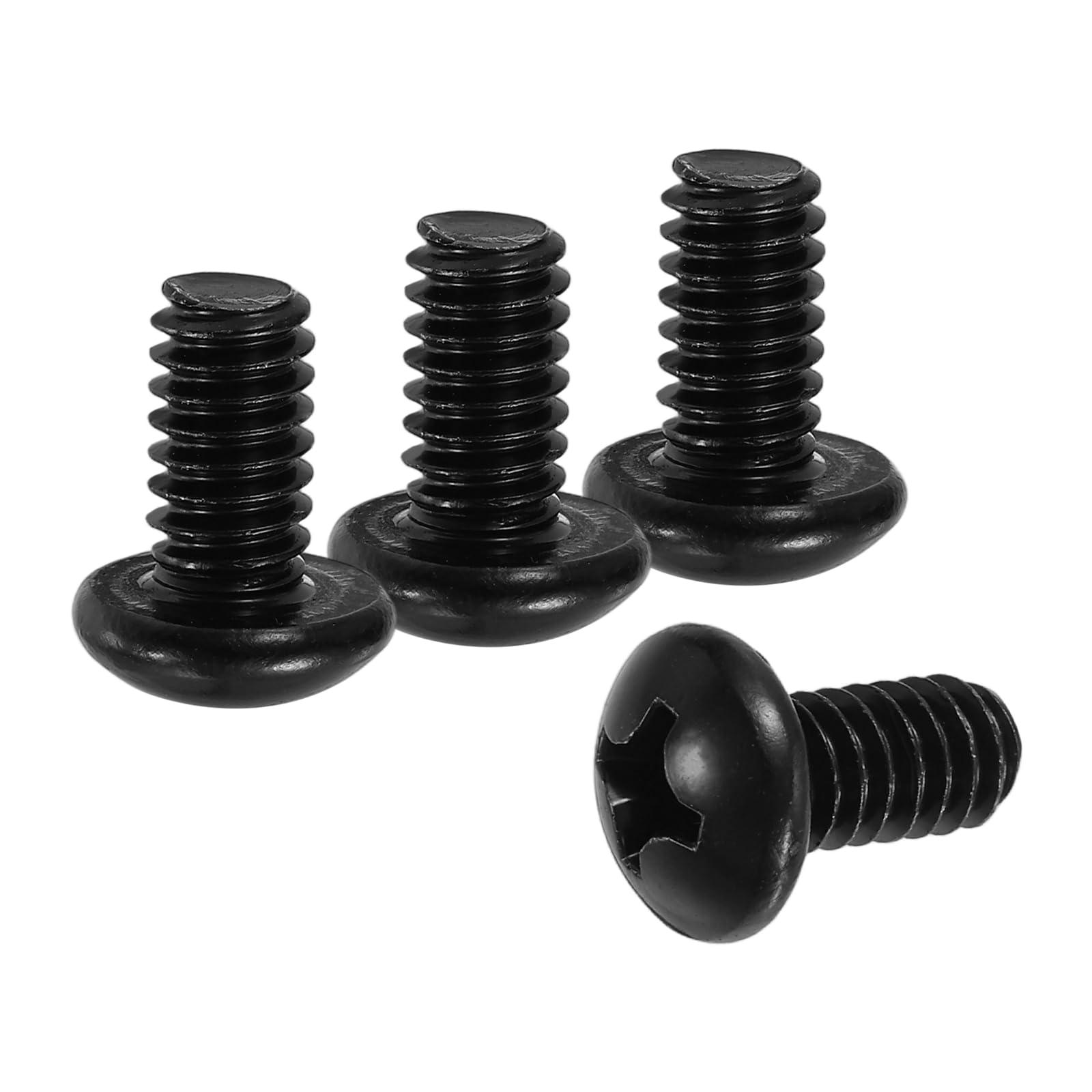 PATIKIL 1/4-20 x 1/2" Pan Head Machine Screws, 25 Pcs 304 Stainless Steel Round Head Screws for Cabinet Drawer Knob Pull Handle, Phillips Drive, Fully Threaded, Black Oxidation