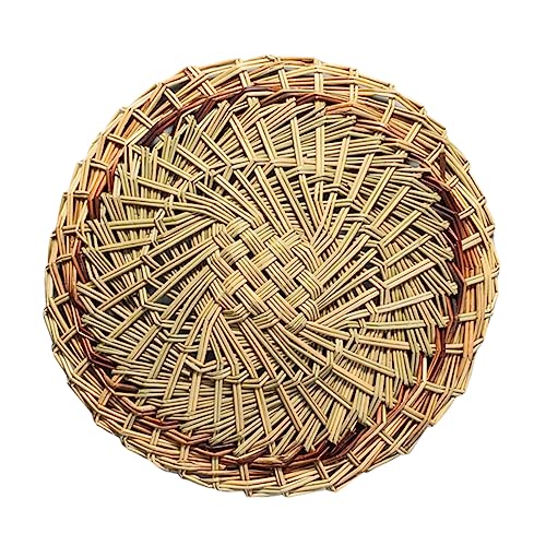 ABOOFAN Straw Pads Non-stick Reusable Mats Round Handmade for Steamed Buns Dumplings