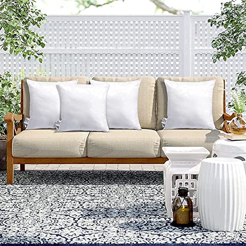 JOTOM Outdoor Cushion Inserts 45x45cm Waterproof Premium Cushion Inner Pads 18"x18" Pillows Filling Set of 4 Decorative Square Pillow Inserts Sofa Pillow Stuffer Patio Garden Blench Couch Bed Cushions - Image 3