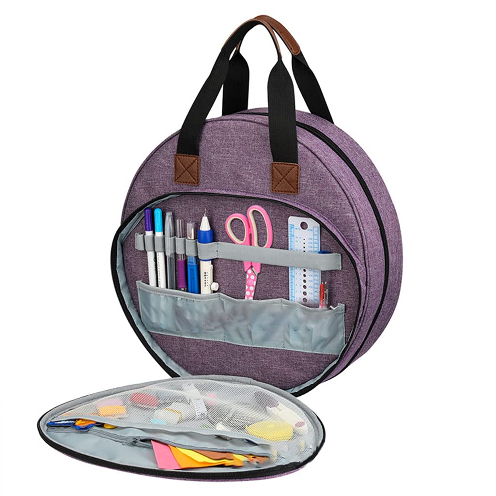 Torba na narzędzia do haftowania - etui do przechowywania robótek ręcznych na szydełkowe materiały dziewiarskie nici do haftowania i narzędzia do szycia - stylowa torebka