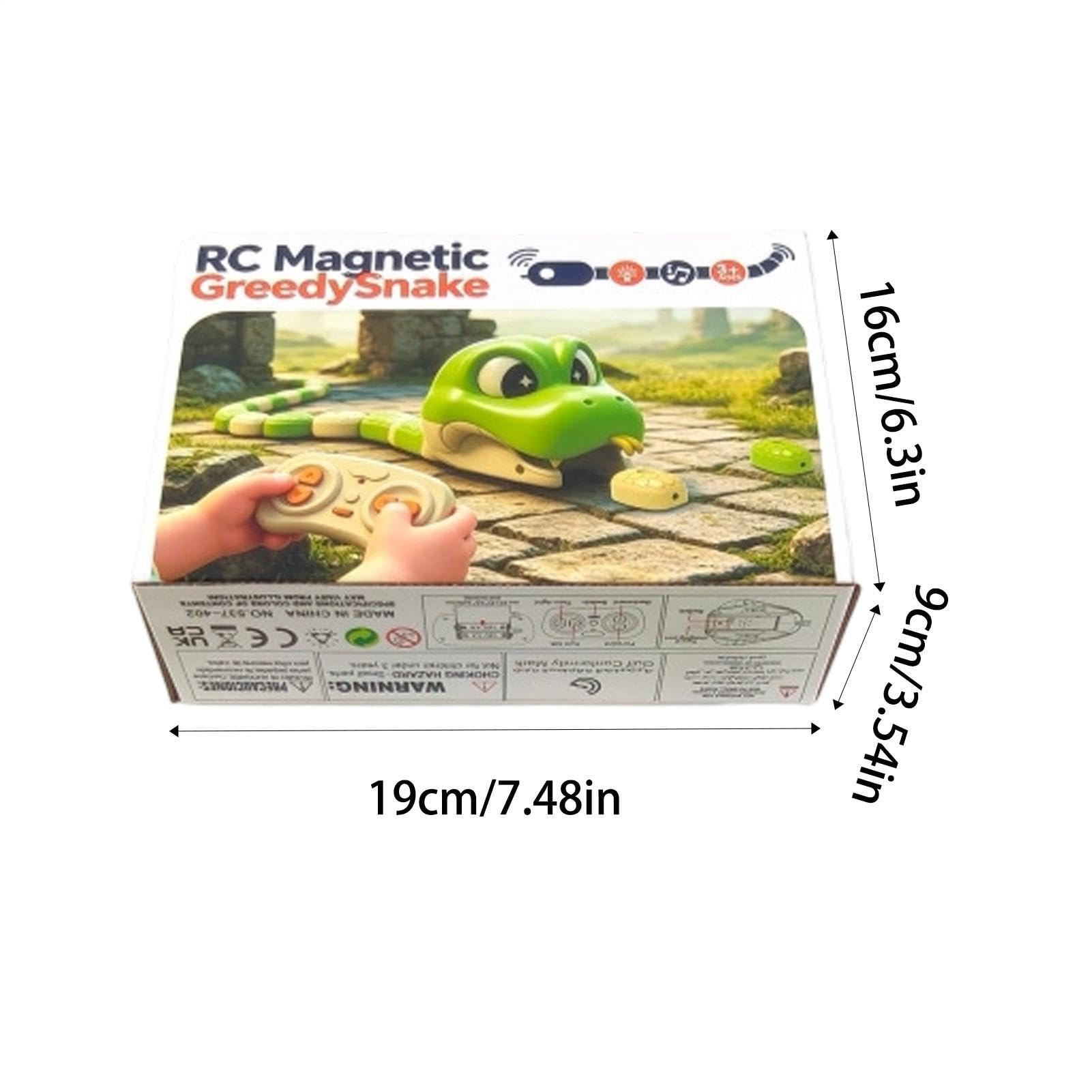 Generico Trenino Per Bambini Di Scivolamento Magnetico Serpente Mangia | Con Giocattoli Striscianti Telecomandati Con Suono E Luce Per Natale, Casa, , Scuola 'Infanzia, Bambini, Bambine, Piccoli E