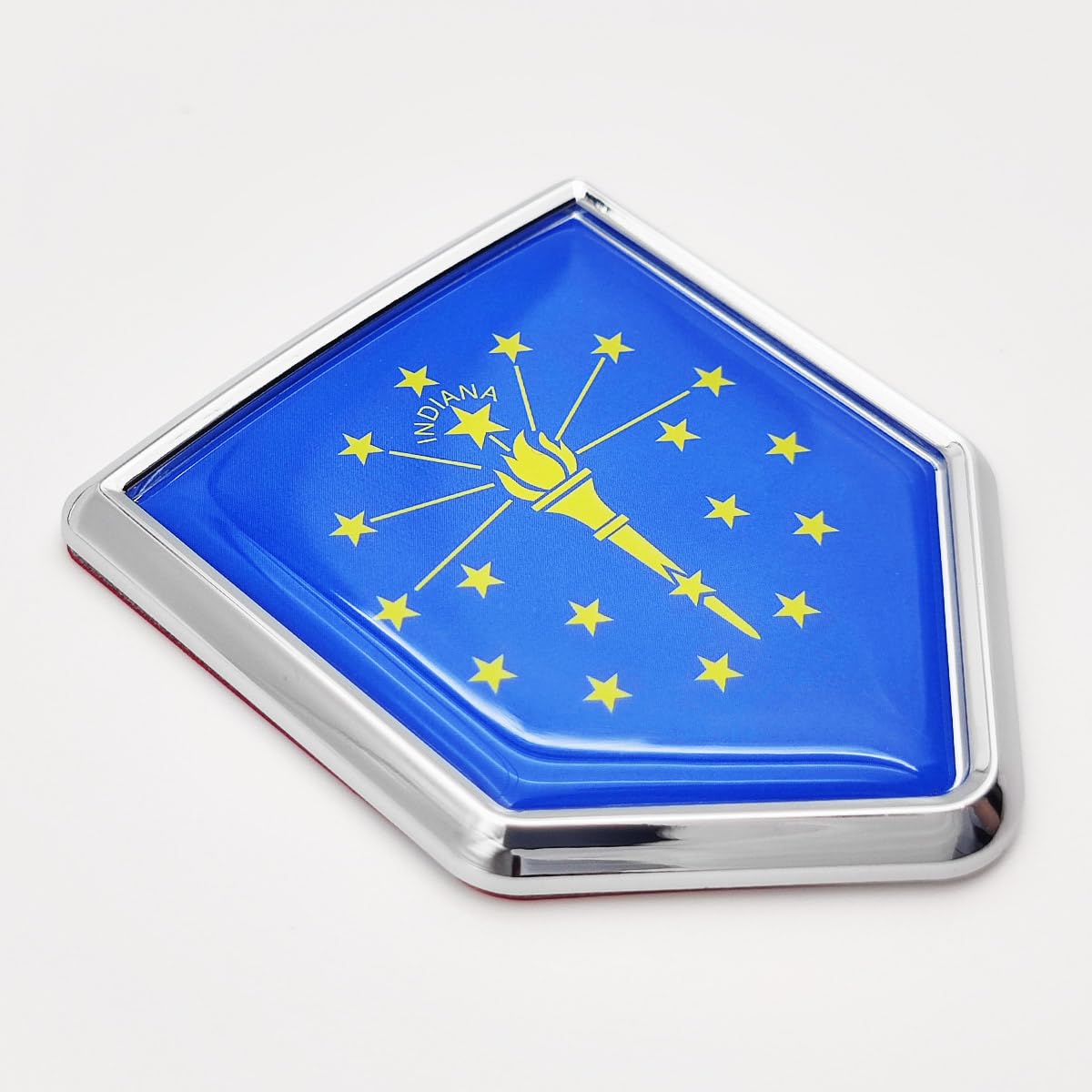 Calcomanías de bandera de Indiana de vinilo resistente e impermeable para parachoques, 2 uds 6