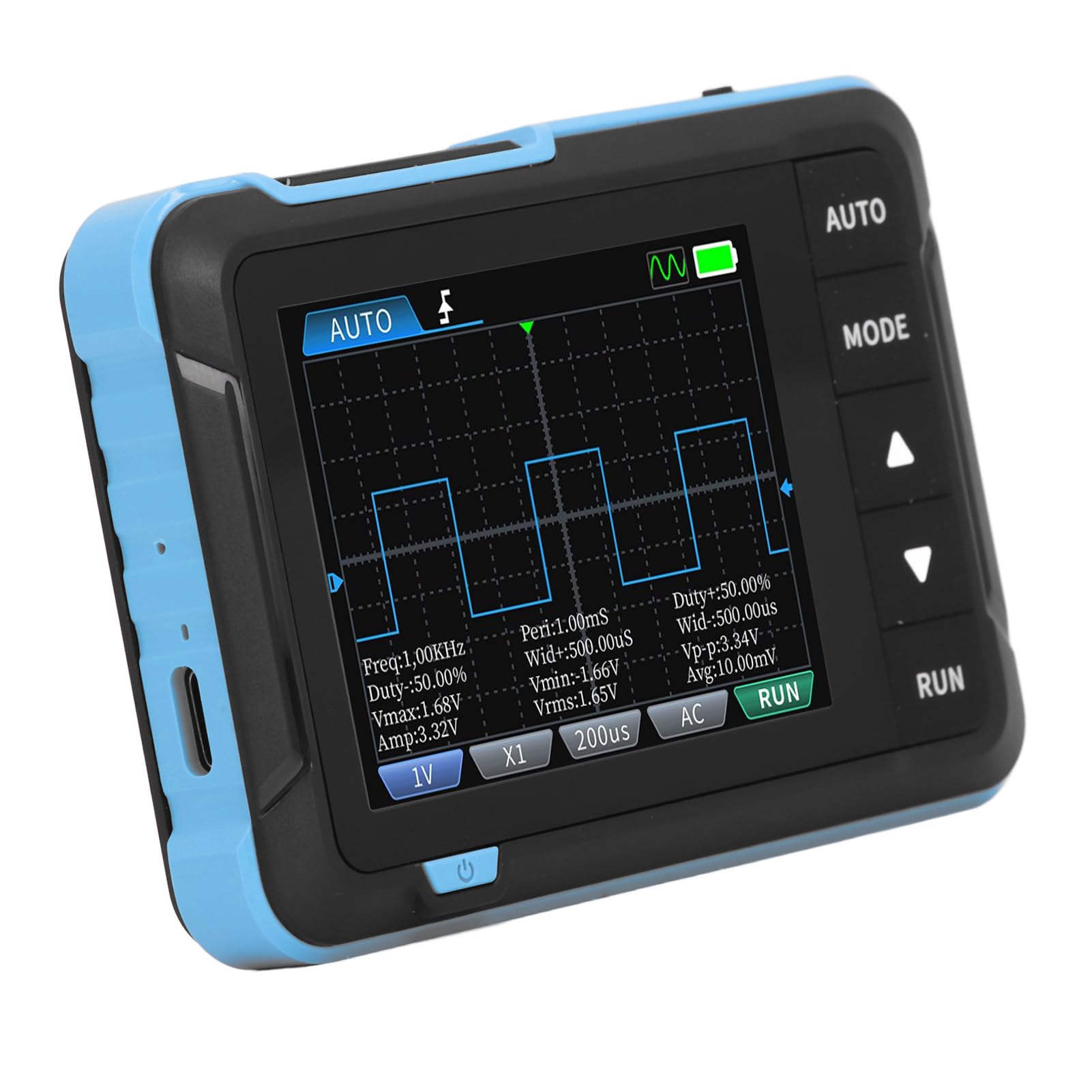 Zunate Mini-Handoszilloskop 1M Bandbreite |Digitales Oszillographenmessgerät mit 5,0 MS/s-Abtastung und TFT-Display