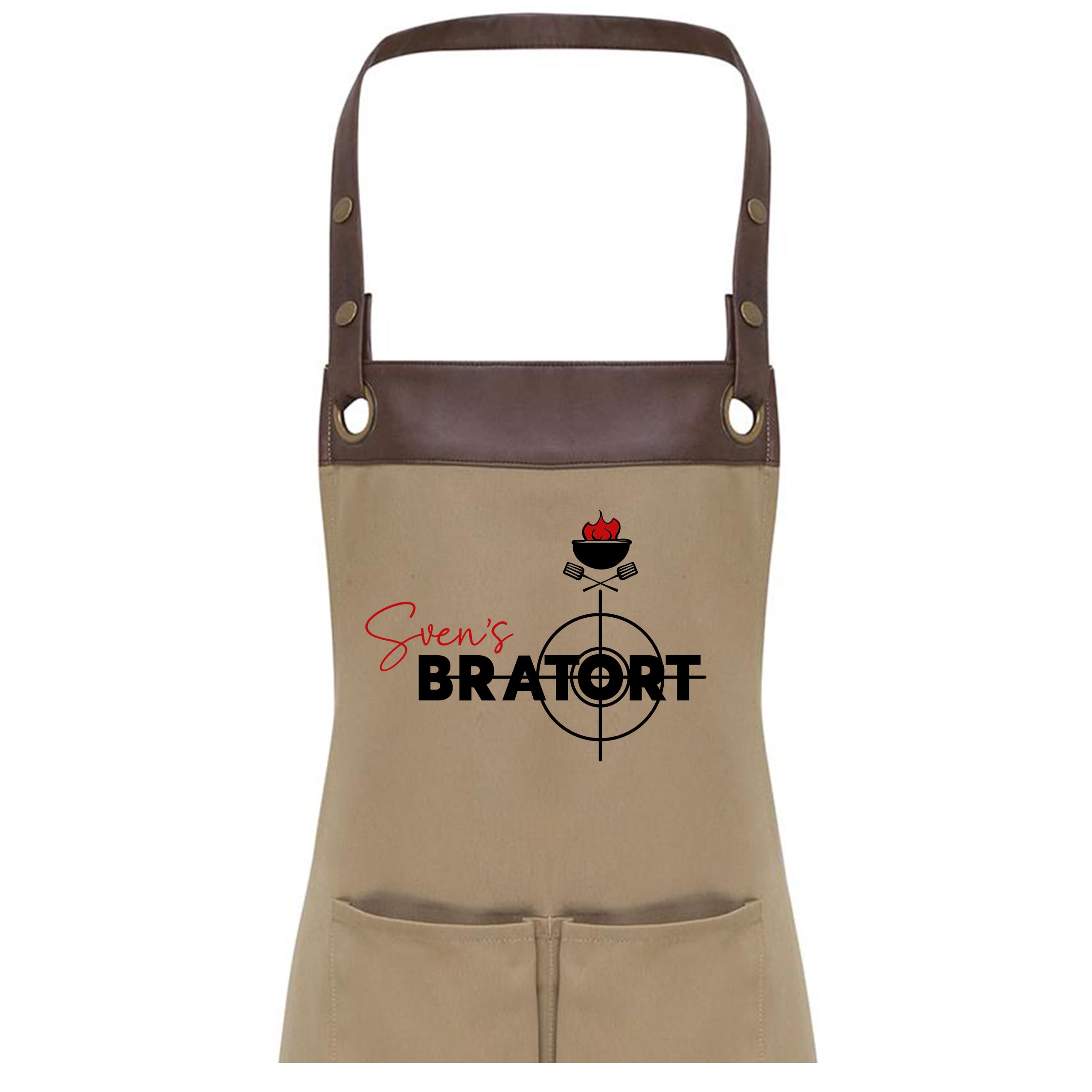 Personalisierte Grillschürze Grill-Schürze für Männer Grillmeister Schürze mit Kunstleder Applikation | Kochschürze | Grillschürze mit Wunschnamen | Weihnachten