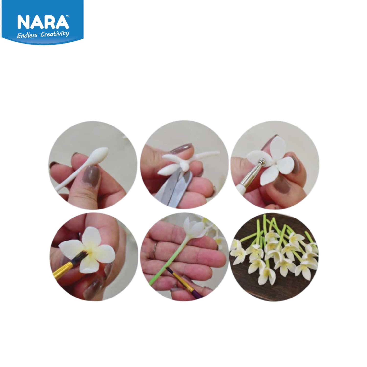 NARA 4-Piece Plastic Clay Modelling Tool Set, Sculpting, Shaping & Detailing Tools, for Modelling Clay, Air Dry Clay, Foam Clay & DIY Craft Projects, Craft Tools for Kids & Hobbyists 1