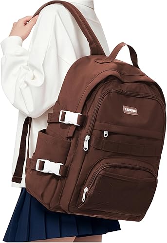 Mochila escolar para adolescentes, niñas y niños, bolsa de escuela intermedia con múltiples bolsillos, linda mochila universitaria para mujeres y